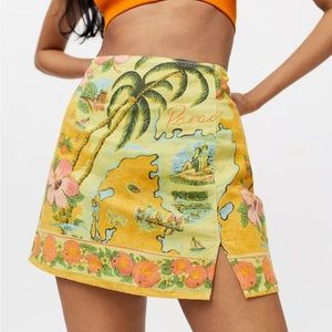 UO Paradise Printed Mini Skirt size XS